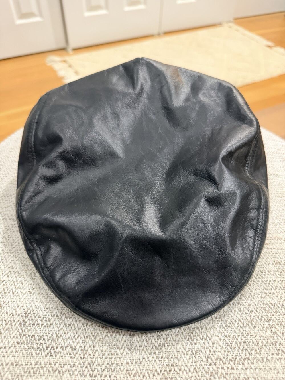 Vintage Stacy Adams Genuine Leather Ivy Cap XL Made USA Newsboy Driving Hat